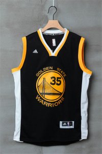 Maillot De Basket Golden State Warriors Kevin Durant 35 Noir Blanc Edge